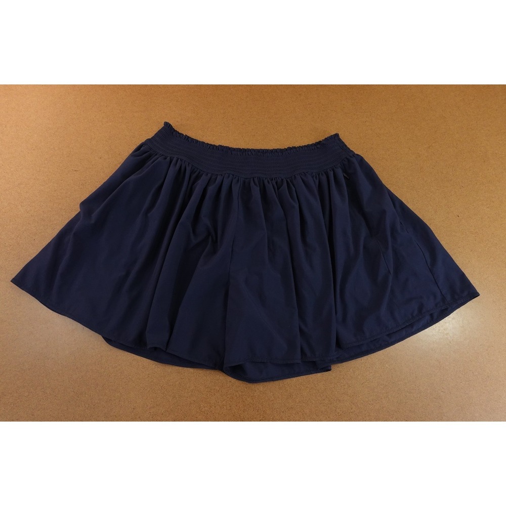 Athleta Womens Size Large Navy Blue Pull On Flowy Sneaky Short